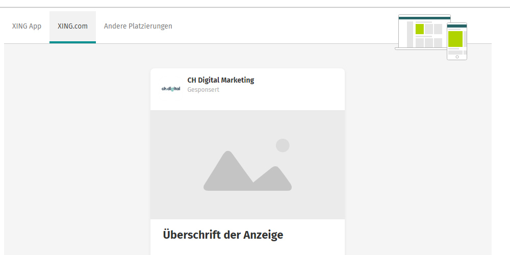 Xing Ads Anzeigenformate